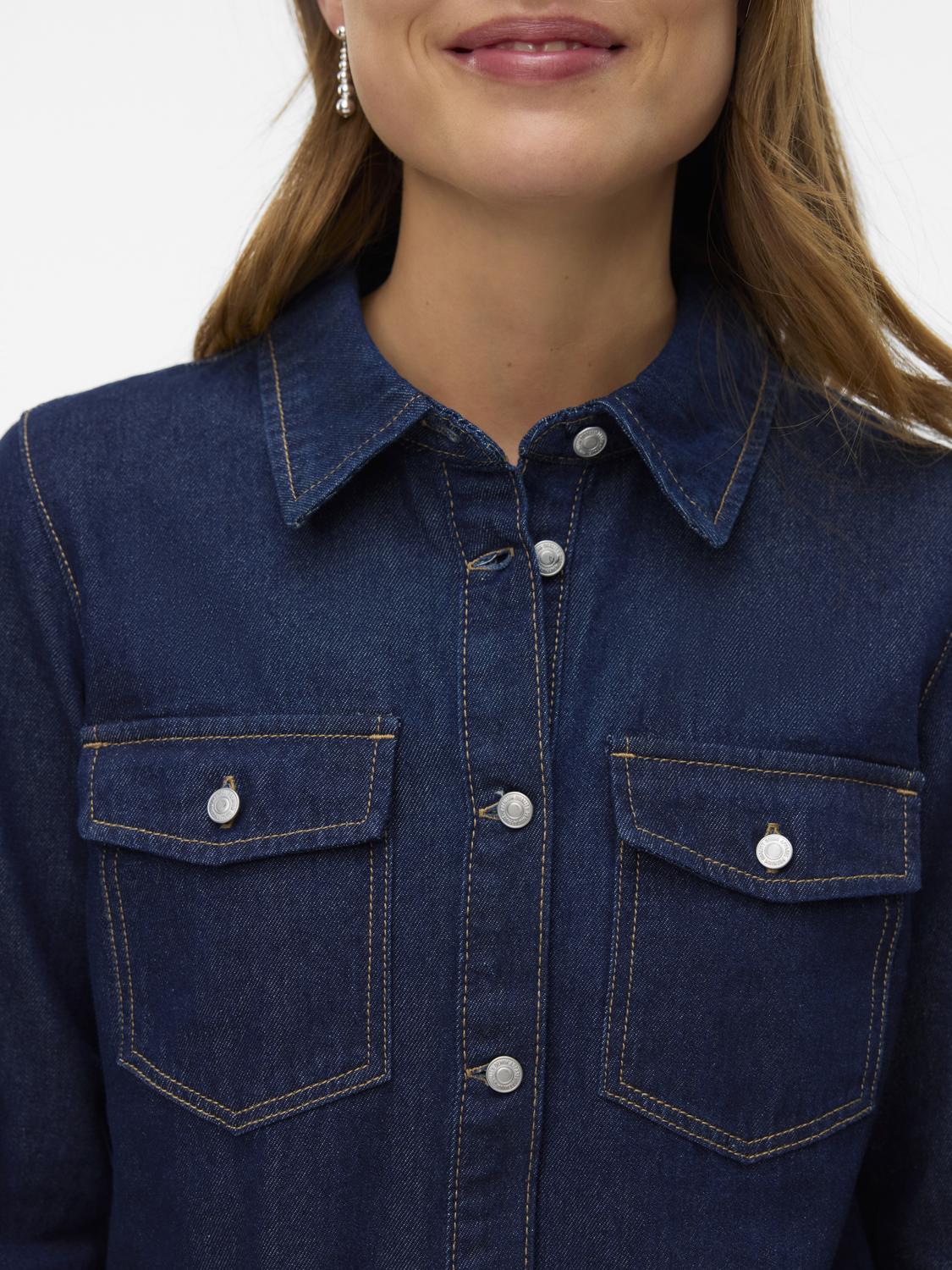 VMJENNIE Short Dress - Dark Blue Denim - VERO MODA & VILA Bergvik
